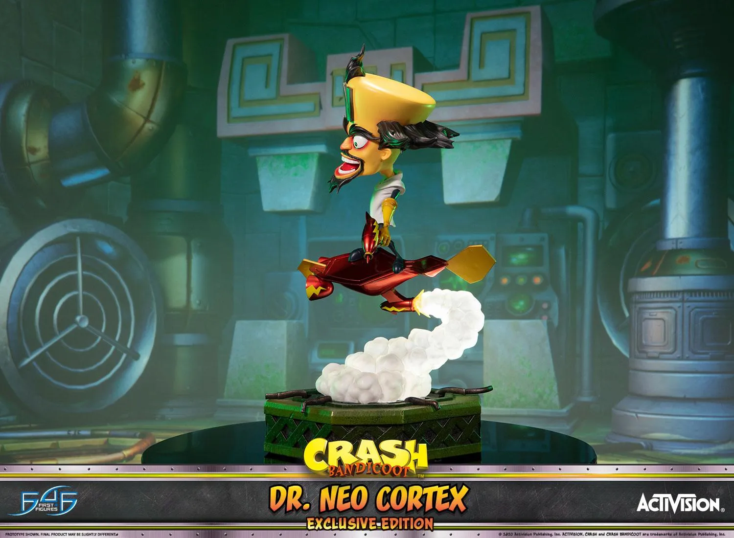First 4 Figures Crash Bandicoot Dr Neo Cortex statueta Exclusive LED