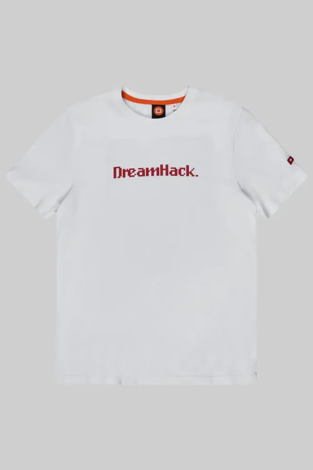 ESL Gaming DreamHack Pixel Grind Logo tricou alb bumbac